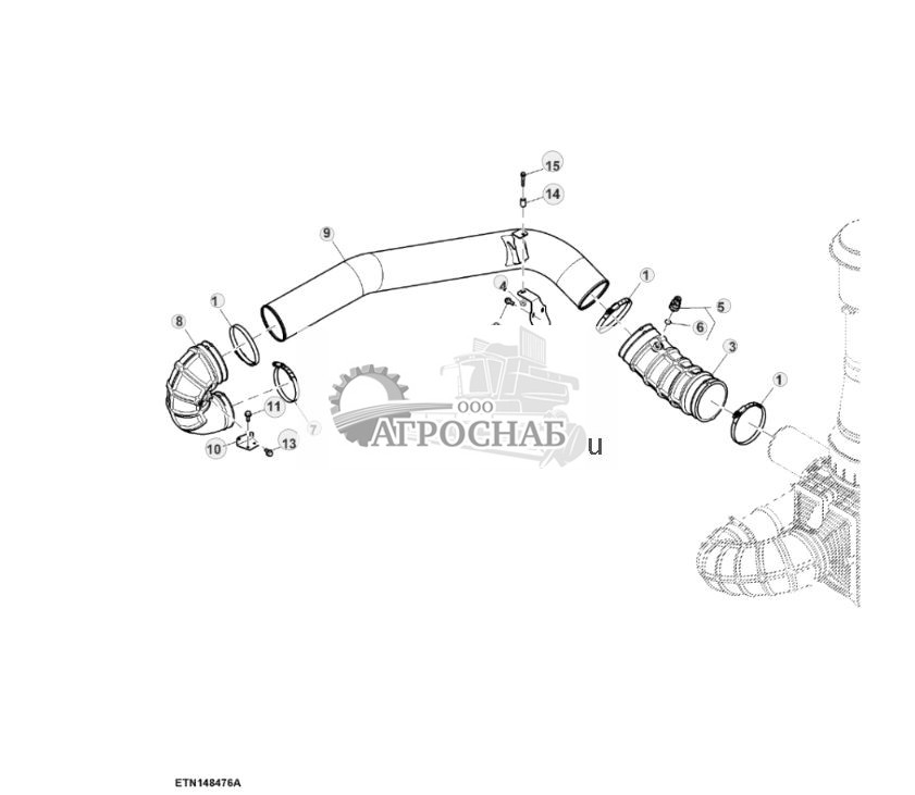 Воздухозаборник, 15,0 L, двигатель FT4 - ST856043 191.jpg